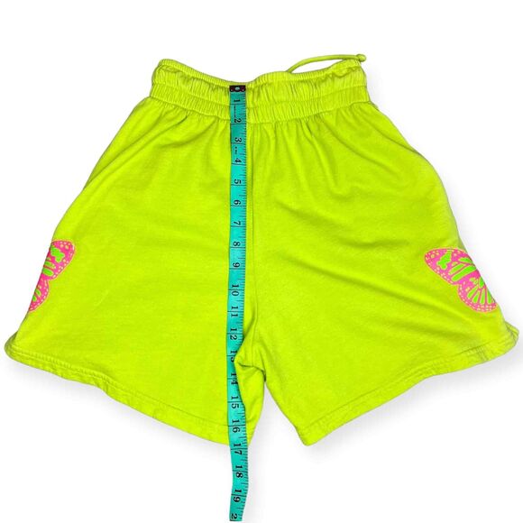 Frankies Bikinis Burl Lounge Shorts Butterfly Green Pink Size Small - Picture 8 of 10